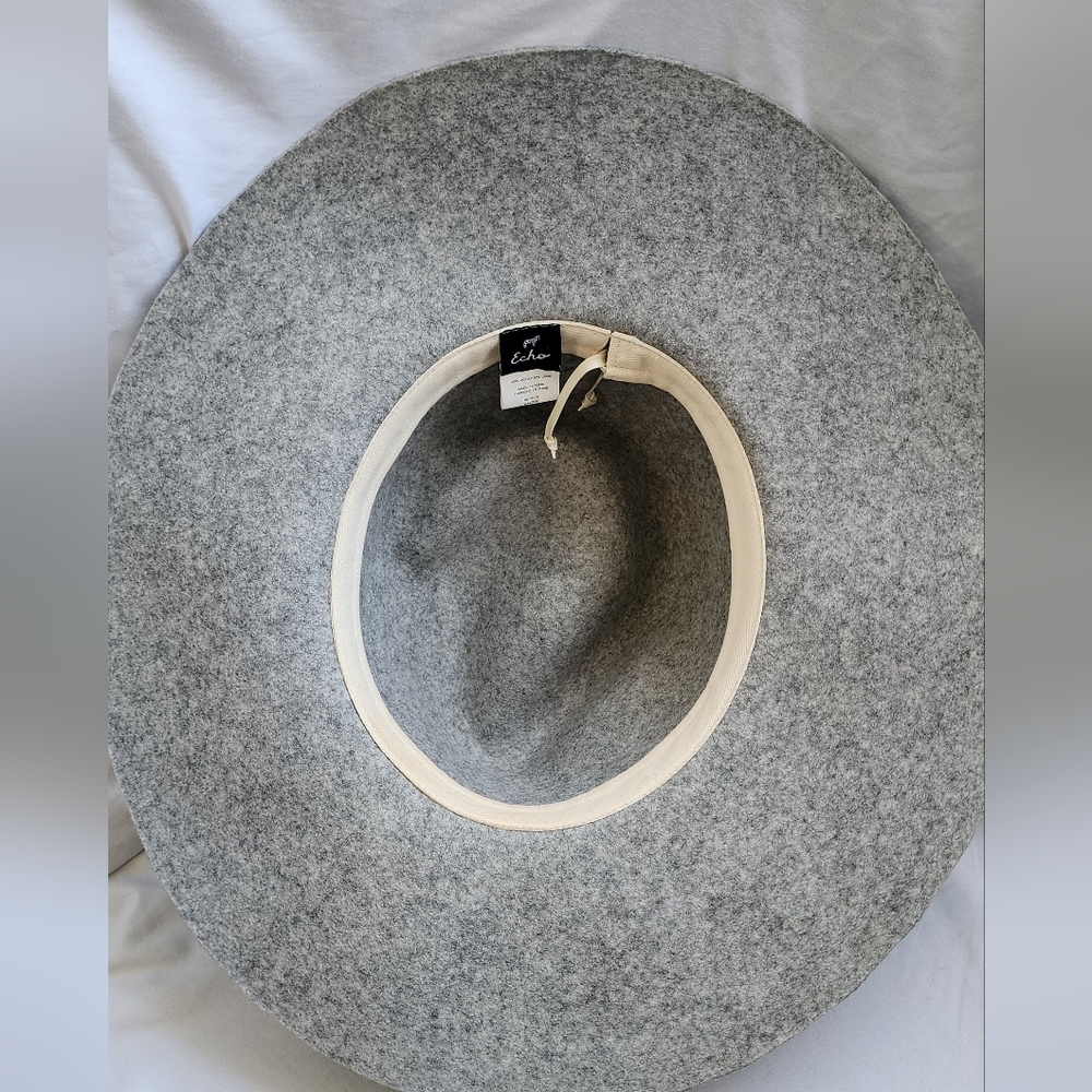 Gray Felt Hat with Pom Poms - Picture 3 of 4